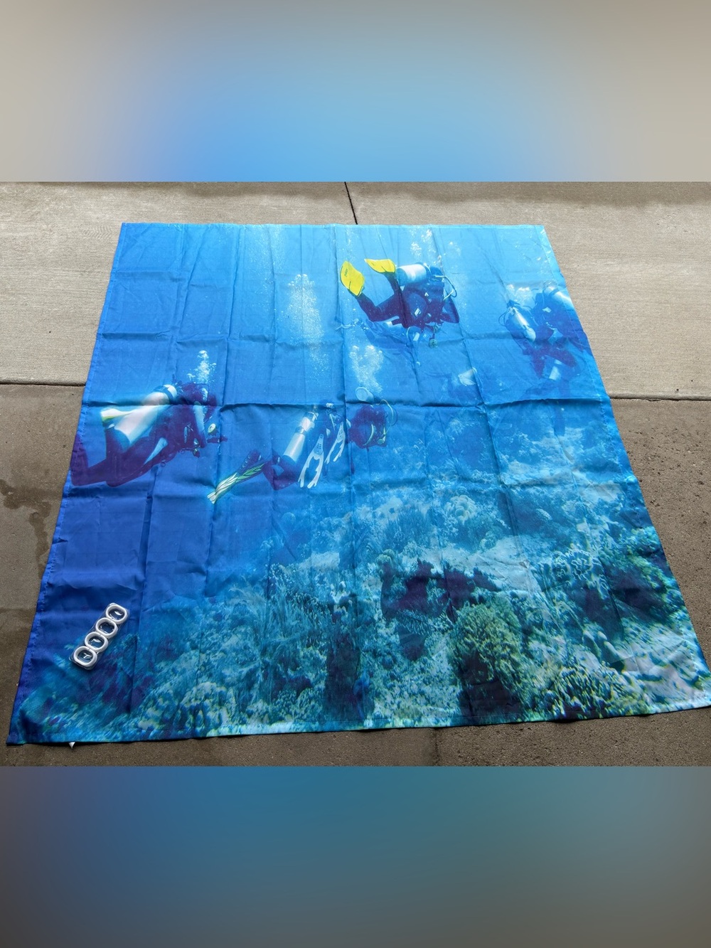 TROPICAL OCEAN SCUBA DIVING SHOWER CURTAIN